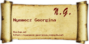 Nyemecz Georgina névjegykártya